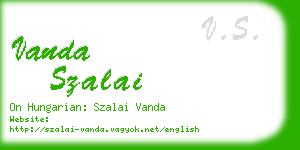 vanda szalai business card